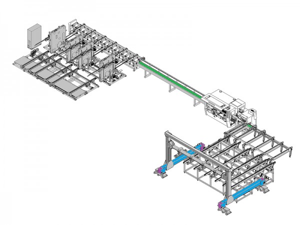 Vacuum Destacker + Paternoster Line